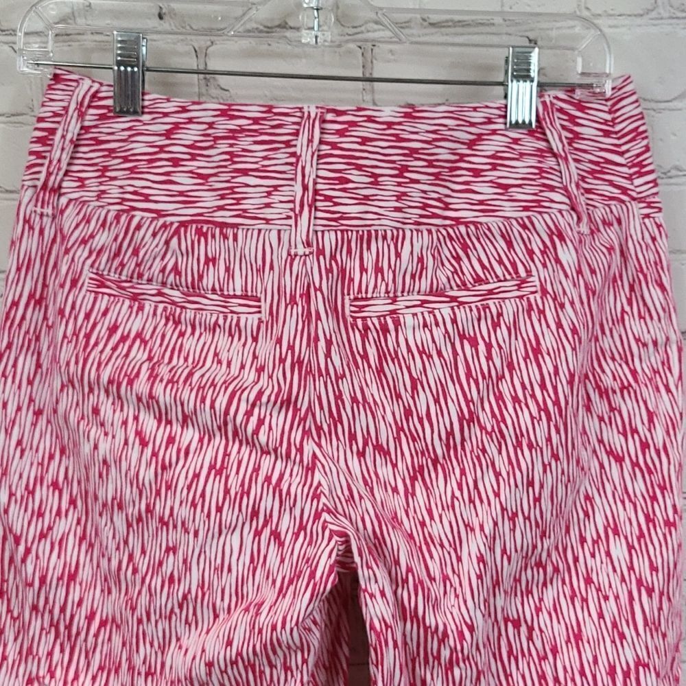 Madison Pink Zebra Print Capri Pants Size 4 Stretch Cropped Ankle Pants Resort - Picture 7 of 11